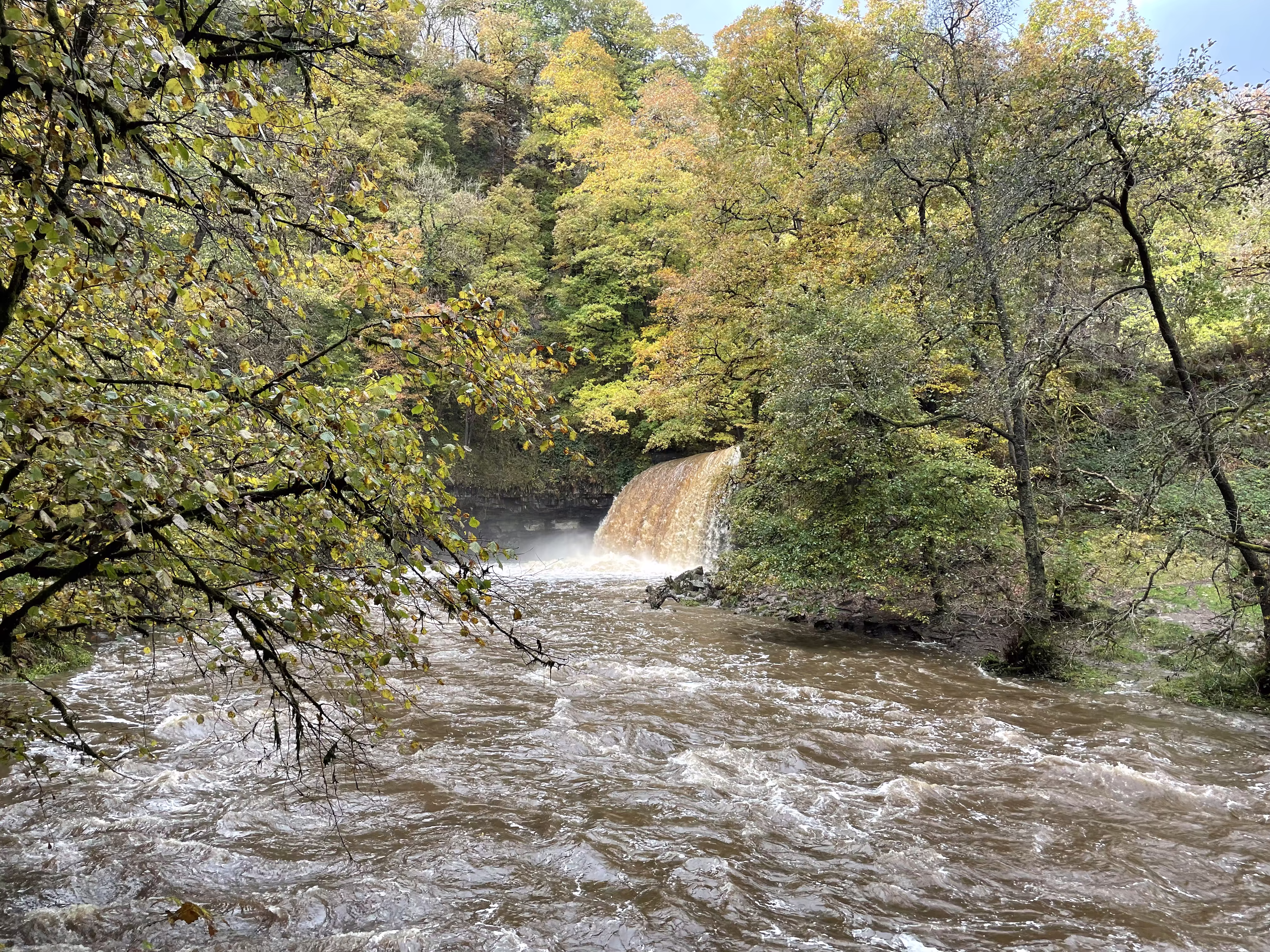 Sgwd Gwladys after heavy rain